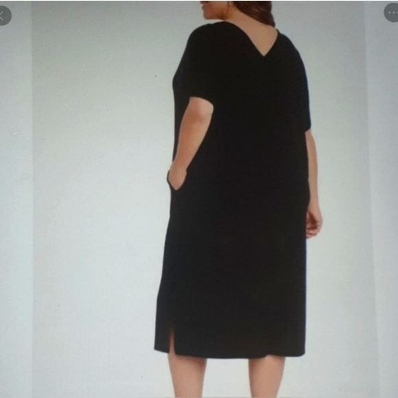 COPY - Ava and Viv Plus Size 3X Black Maxi Lounge Dress with Pockets - Picture 3 of 5